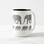 Elefantendesign Zweifarbige Tasse (VorderseiteRechts)