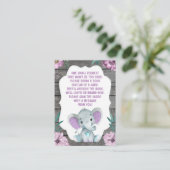 Elefantendusche auf der Reservierungskarte Begleitkarte (Stehend Vorderseite)