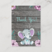 Elefantendusche auf der Reservierungskarte Begleitkarte (Rückseite)