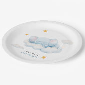 Elefantendusche, Babydusche Pappteller (Schrägansicht)