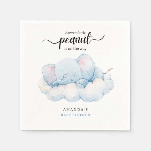 Elefantendusche, Babydusche Serviette (Vorderseite)