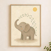 Elefantendusche Wasserfarbe Whimsical Art Poster