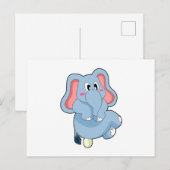 Elefantenei Postkarte (Vorne/Hinten)