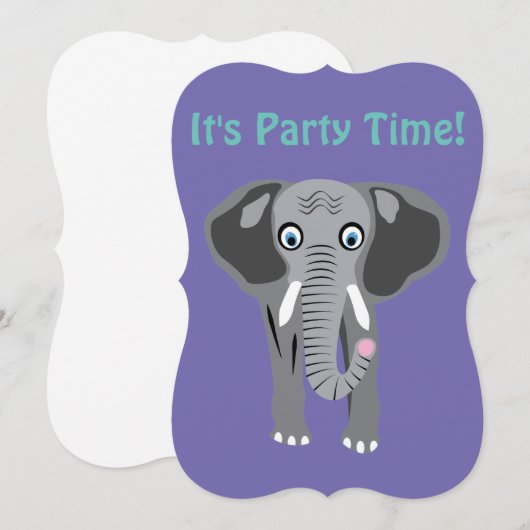 Elefanteneinladung durch DAM Creative Einladung (Vorne/Hinten)