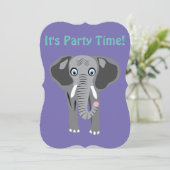 Elefanteneinladung durch DAM Creative Einladung (Stehend Vorderseite)