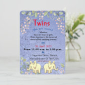 Elefanteneinladung Einladung (Stehend Vorderseite)