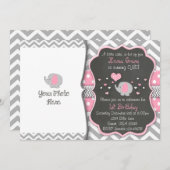 Elefanteneinladung zum Geburtstag | Einladung zur  (Vorne/Hinten)