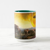 Elefantenfamilie "Die Anleihen der Krawatte" Tasse (Zentrum)