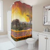 Elefantenfamilie Die Anleihen, die Krawatte Duschvorhang (Beispiel)