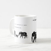 Elefantenfamilie Kaffeetasse (Vorderseite Links)