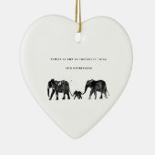 Elefantenfamilie Keramik Ornament (Rechts)