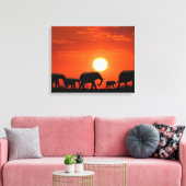 Elefantenfamilie Leinwanddruck (Insitu (Wohnzimmer))