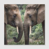 Elefantenfamilie Liebe Magnetkarte (Vorderseite)