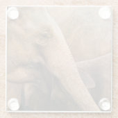 Elefantenfamilie: Majestic Wildlife Glasuntersetzer (Rückseite)