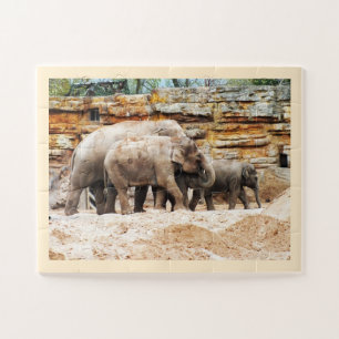 Elefantenfamilie Puzzle