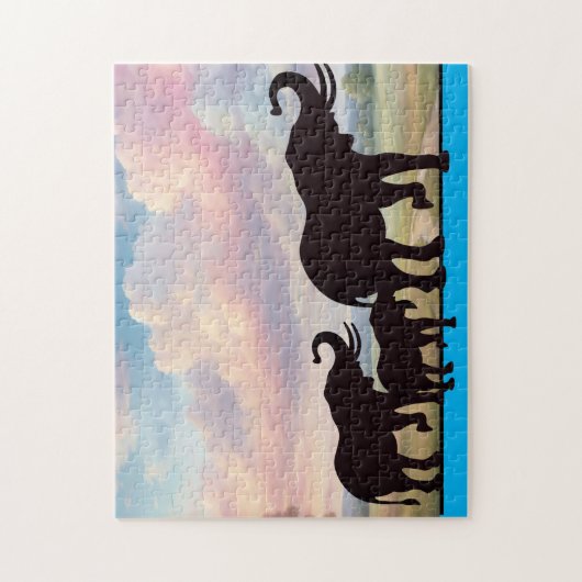 Elefantenfamilie Puzzle (Vertikal)