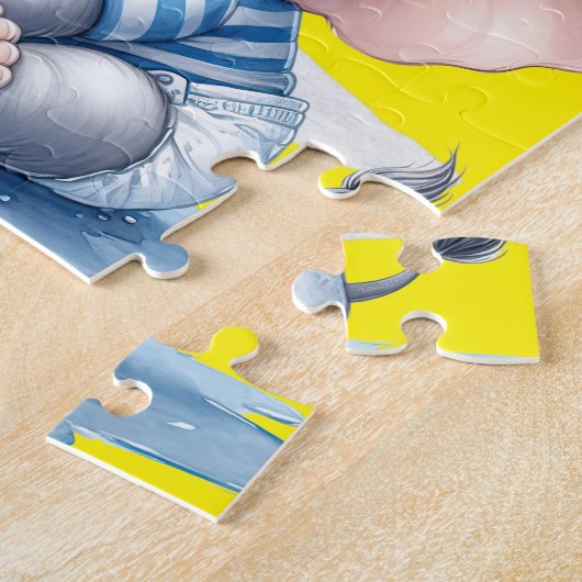 Elefantenfamilie Puzzle (Seite)