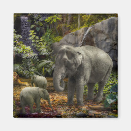 Elefantenfamilie RAIN FOREST PARTY Magnet