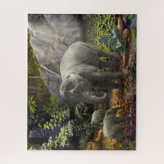 Elefantenfamilie RAIN FOREST PARTY Puzzle (Vertikal)