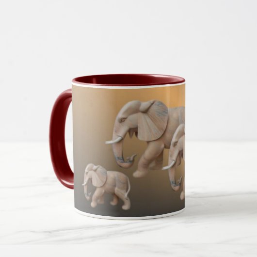 Elefantenfamilie Tasse (Vorderseite Links)
