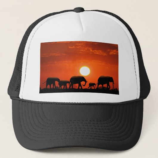 Elefantenfamilie Truckerkappe (Vorderseite)