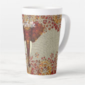 Elefantenfarben Verzierte rustikale Farben Persona Milchtasse (Rechte Ecke)