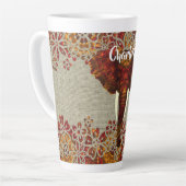 Elefantenfarben Verzierte rustikale Farben Persona Milchtasse (Linke Ecke)