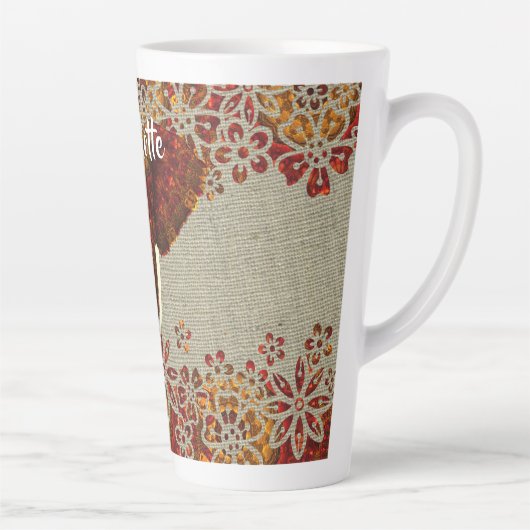 Elefantenfarben Verzierte rustikale Farben Persona Milchtasse (Rechts)