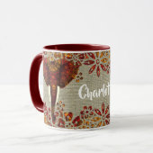 Elefantenfarben Verzierte rustikale Farben Persona Tasse (Vorderseite Links)