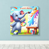 Elefantenflut Leinwanddruck (Insitu (Holzboden))