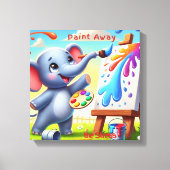 Elefantenflut Leinwanddruck (Vorderseite)