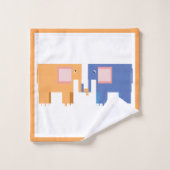 Elefantenfreunde Badhandtuch Set (Waschlappen)