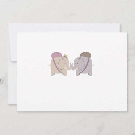 Elefantenfreunde Dankeskarte (Rückseite)