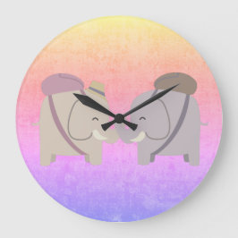 Elefantenfreunde Große Wanduhr