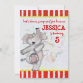 Elefantengeburt Einladung (Vorderseite)