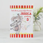 Elefantengeburt Einladung (Stehend Vorderseite)