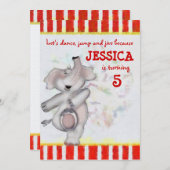 Elefantengeburt Einladung (Vorne/Hinten)