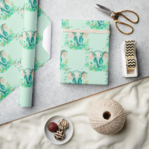 Elefantengeburtstag Geschenkpapier geschlechtsneut