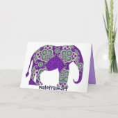 ElefantenGeburtstagskarte Karte (Rückseite)