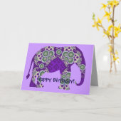 ElefantenGeburtstagskarte Karte (Gelbe Blume)