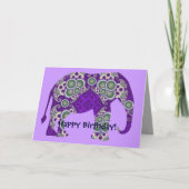 ElefantenGeburtstagskarte Karte (Vorderseite)