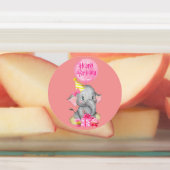 ElefantenGeburtstagsschilder Etiketten (Befestigt)