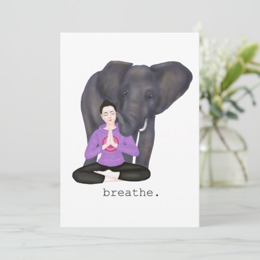 Elefantengeist Dankeskarte (Stehend Vorderseite)