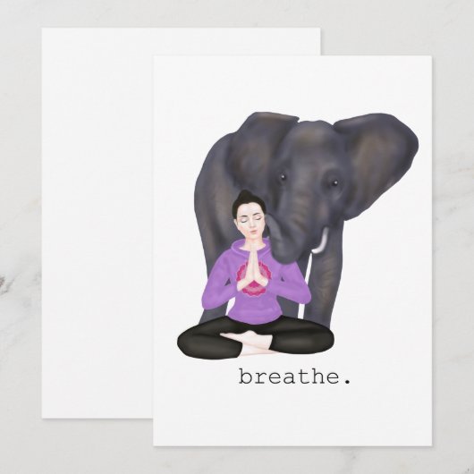 Elefantengeist Dankeskarte (Vorne/Hinten)