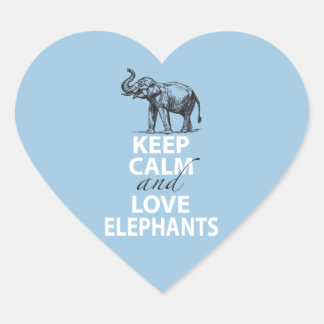 Elefantengeschenk Behaltend Ruhe und Liebe Elefant Herz-Aufkleber