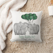 Elefantengeschenk zum 55. smaragdgrünen Hochzeitst Kissen (Decke)