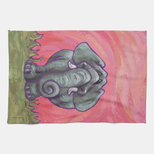 Elefantengeschenke und Zubehör Geschirrtuch (Horizontal)