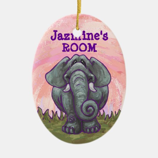 Elefantengeschenke und Zubehör Keramik Ornament (Vorne)