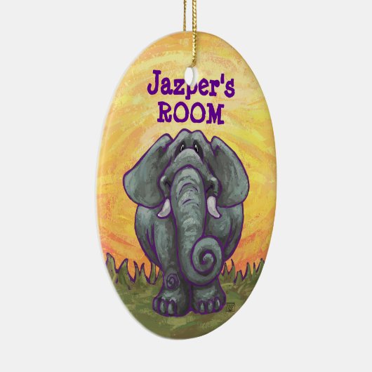 Elefantengeschenke und Zubehör Keramikornament (Rechts)