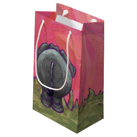 Elefantengeschenke und Zubehör Kleine Geschenktüte (Rückseite Schrägansicht)